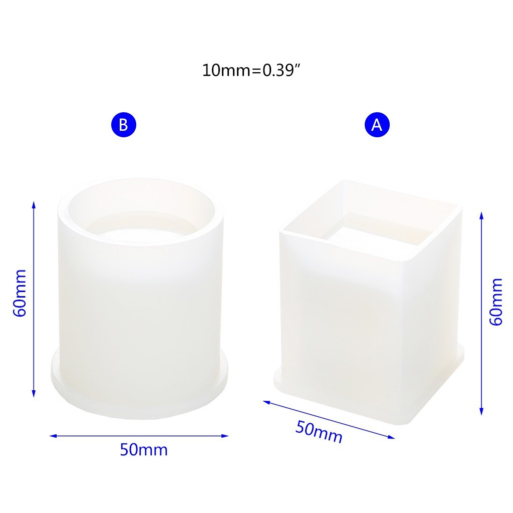 Khuôn Silicone đổ Resin làm ống cắm bút