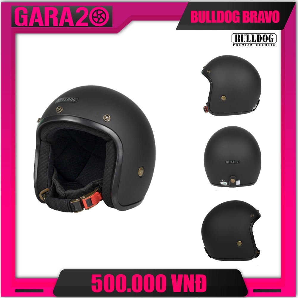 MŨ BẢO HIỂM 3/4 BULLDOG BRAVO - GARA20
