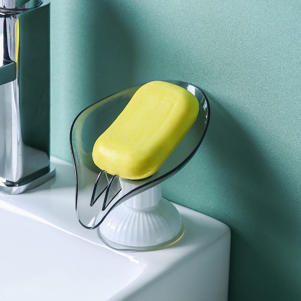 SUYO Giá Đỡ Xà Phòng Hình Chiếc Lá Gắn Bồn Rửa Chén Tiện Dụng Cho Nhà Bếp