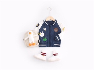 Áo khoác nỉ bomber gấu vịt thỏ