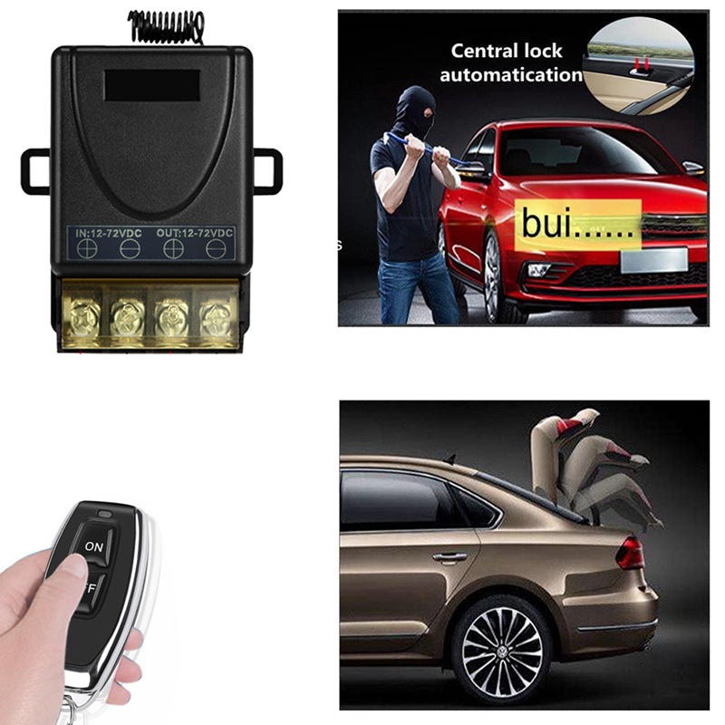 Công Tắc Điều Khiển Từ Xa Không Dây 433MHz 12V-48V Cho Máy Bơm Nước Xe Hơi