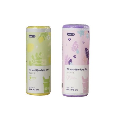 Túi Đựng Rác, Túi Rác Hương Chanh, Hương Lavender Tự Huỷ Có Quai Tiện Dụng, Dạng Cuộn Loại 10L 25L 50L