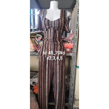 Bộ rớt vai quần dài thun aty loại 1