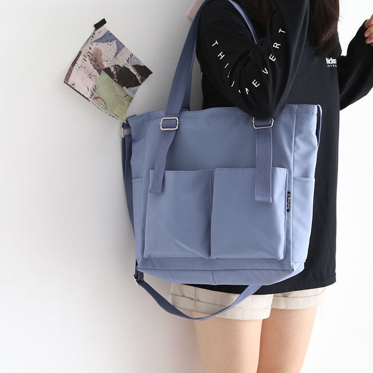 Túi Đeo Chéo Vai Bằng Nylon Chống Nước Sức Chứa Lớn Phong Cách Hàn Quốc Cho Nữ