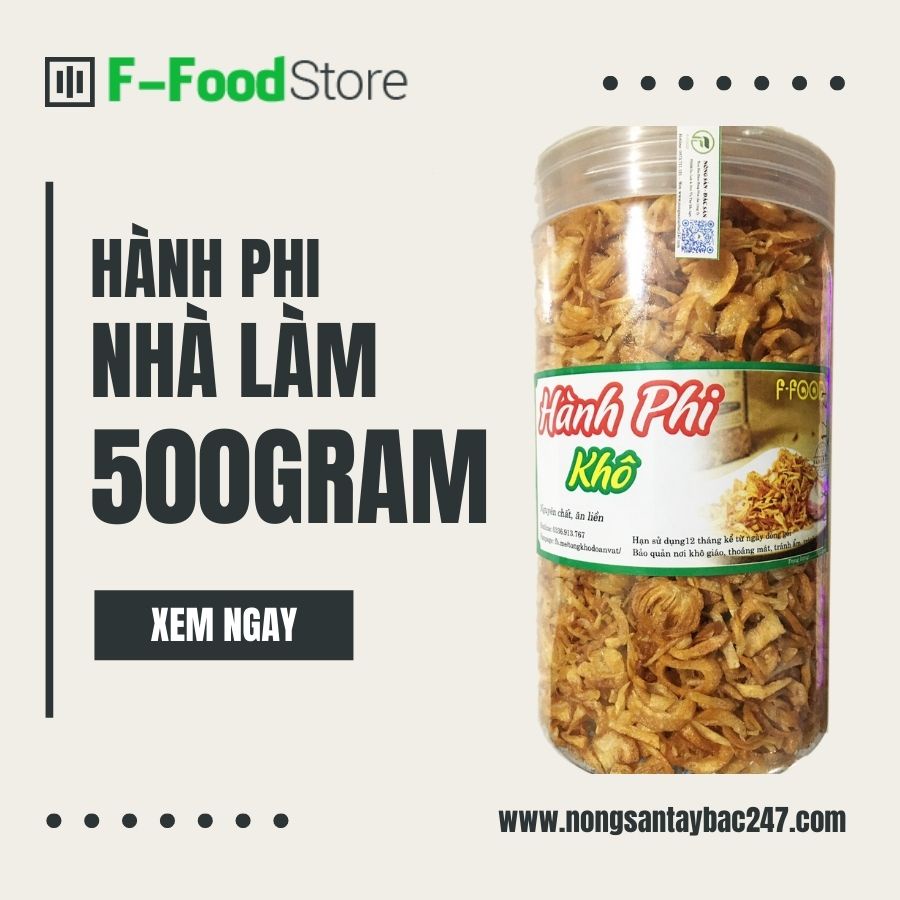 Hành Khô Phi 500gram Hàng loại 1, Không ngon hoàn tiền