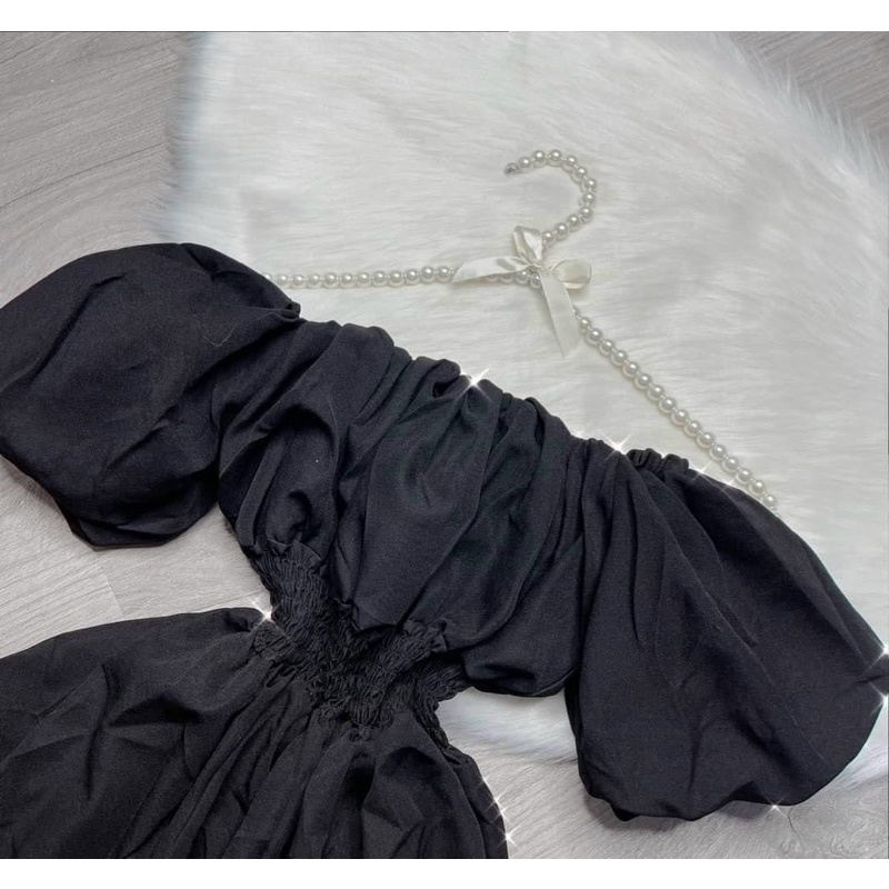 Áo trễ vai mùa hè tay bí bo b18