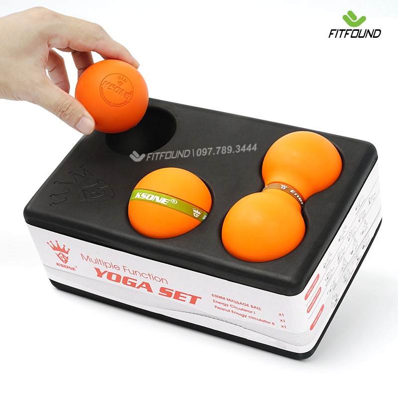 SET 3 BÓNG CAO SU GIÃN CƠ DÃN CƠ TRỊ LIỆU MASSAGE TẶNG KÈM GẠCH KÊ