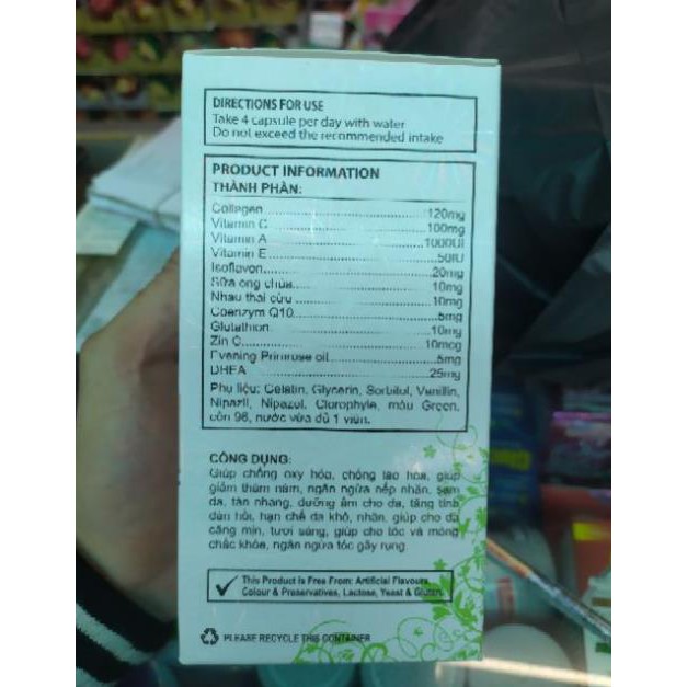 Collagen C 16000mg đẹp da, sáng da, mờ thâm, chống lão hóa Hộp 60 viên | Thế Giới Skin Care