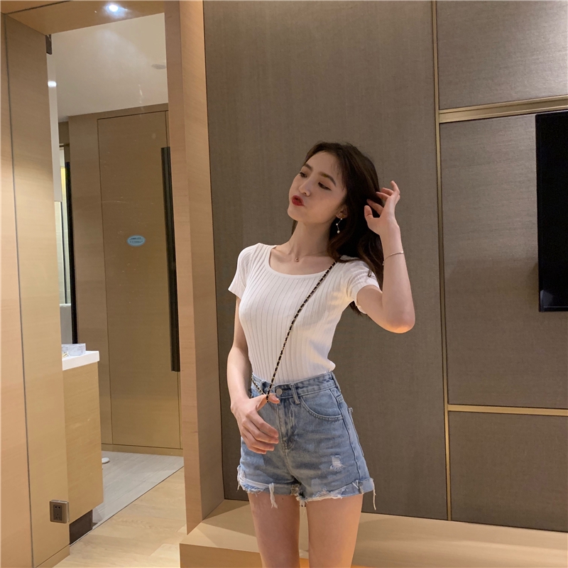 SUXI Áo Thun Nữ Cổ Tròn