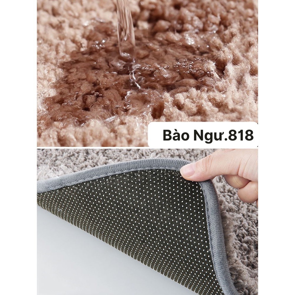 Thảm Lau Chân In Bàn Chân Cao Cấp Thấm Hút Tốt Chống Trơn Trượt 40x60cm Baongu818