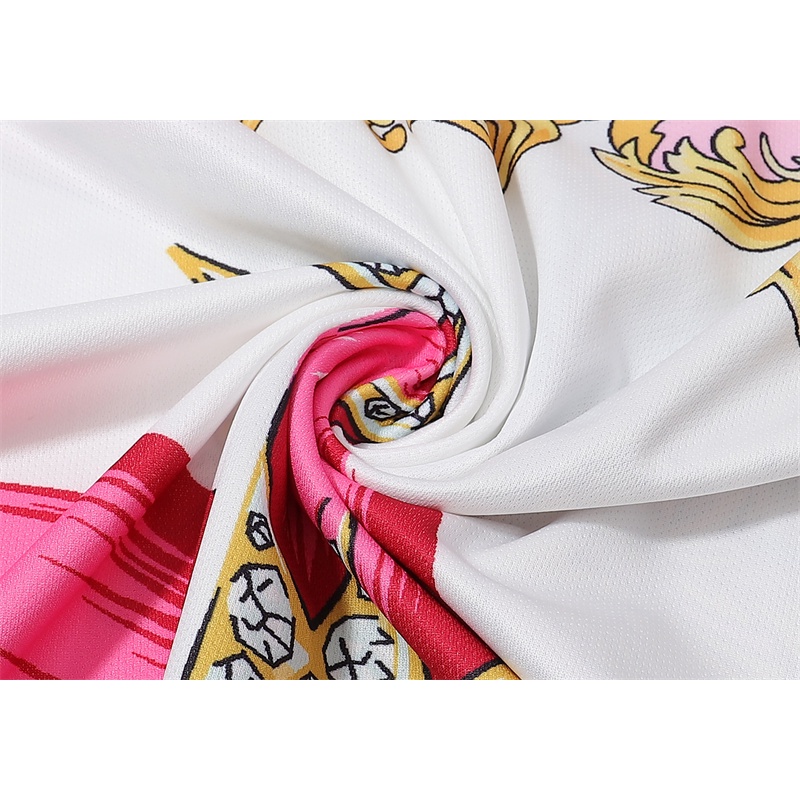 Áo Thun Polo In Họa Tiết Hoa Màu Hồng Gradient Chất Lượng Cao Thời Trang Mùa Hè