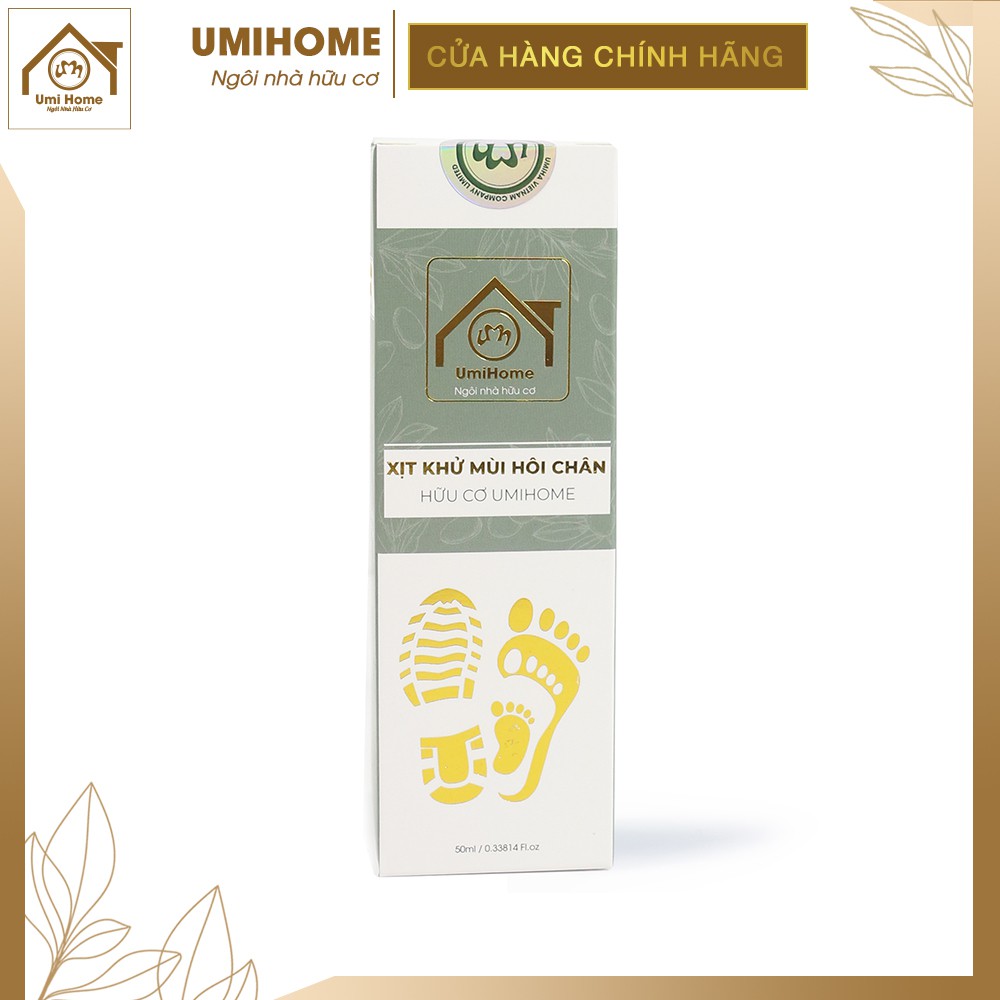 Khử mùi hôi Chân hữu cơ UMIHOME (50/100ml) | Dùng xịt ngăn mồ hôi chân loại bỏ mùi giày và vi khuẩn hiệu quả