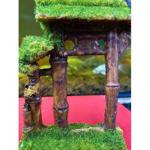 CỔNG PHỦ RÊU TRANG TRÍ HỒ CÁ NON BỘ 10X4X14CM