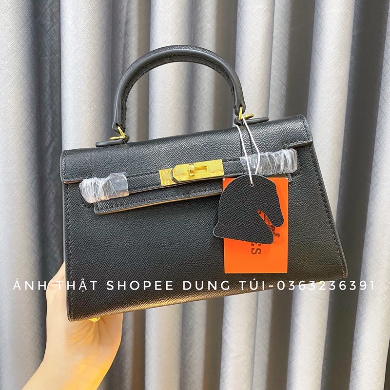 Túi xách nữ deo chéo, Túi h...m size 22 dáng ngang da mềm siêu xinh