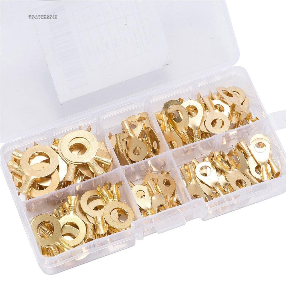 Bộ 100 đầu nối dây điện bằng đồng nhiều kích thước