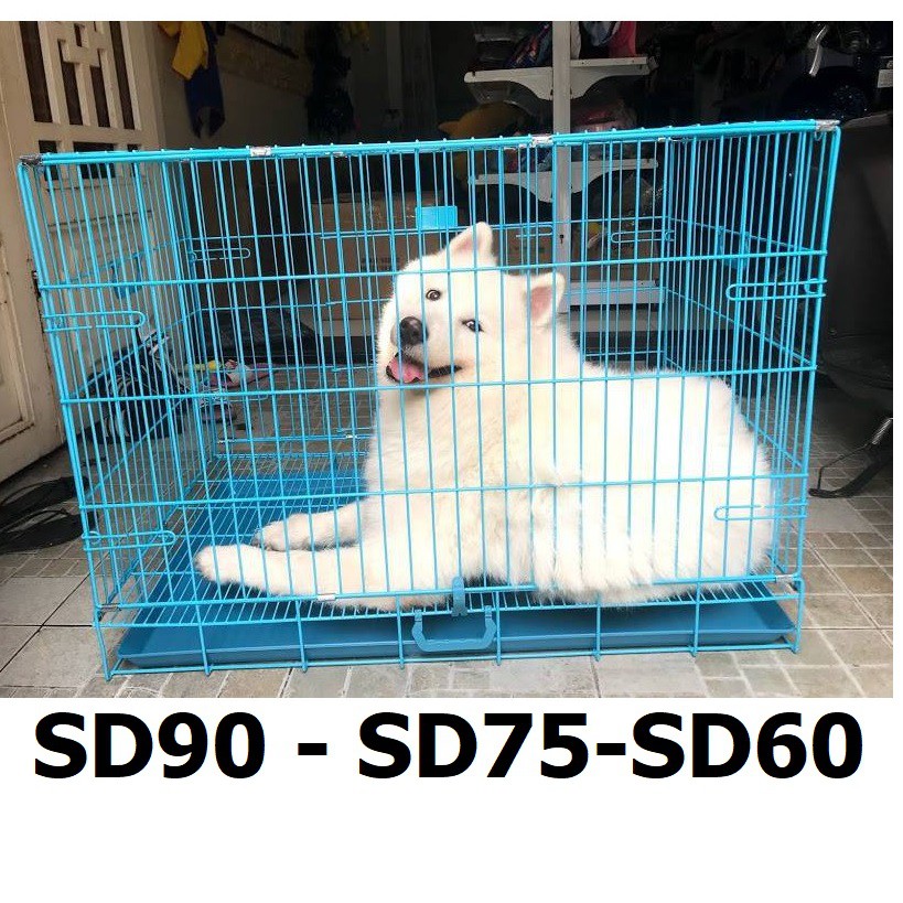 Chuồng lồng sơn tĩnh điện cho chó lớn (SD60 sd70, sd75 sd90) chuồng chó bằng sắt gấp gọn
