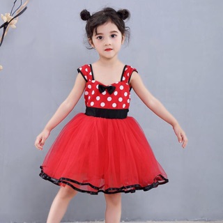 Đầm công chúa cho bé gái màu đỏ xinh