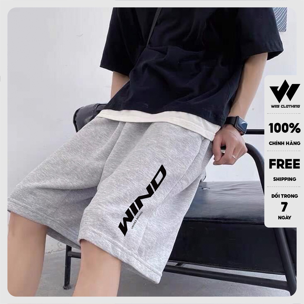 Quần short thun nam ống rộng WIIS unisex dọc quần đùi lửng thời trang nam nữ ulzzang