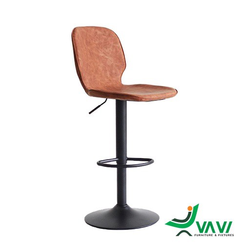 Ghế ngồi quầy bar, ghế đảo bếp chân nâng hạ đen cổ điển TH3277