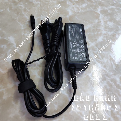 Sạc Laptop Asus 19V-1.75A 33W Chân Micro-USB Asus E202S X205T X205TA E202SA E200H L202SA TP200S R209H