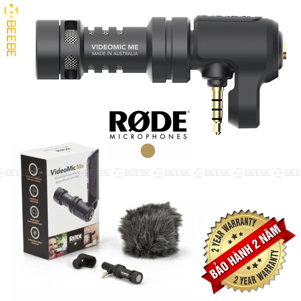 Rode Videomic ME - Micro Cho Điện Thoại Smartphone Giắc Cắm TRRS, Cổng Kiểm Âm Trực Tiếp