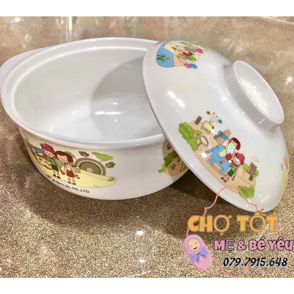Chén Ăn Dặm Cho Bé Có Nắp Đậy Nhựa Meca Cao Cấp
