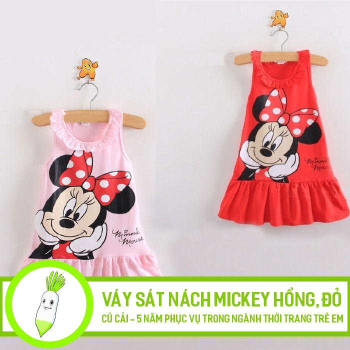 [GIÁ SIÊU RẺ] Váy sát nách minie mouse hồng- đỏ