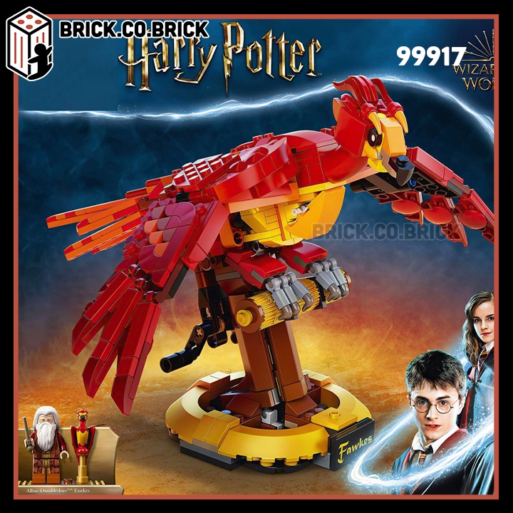 Xếp Hình Chim Phượng Hoàng Lửa Fawkes Mô hình Đồ chơi Dumbledore's Phoenix Harry Potter 99917