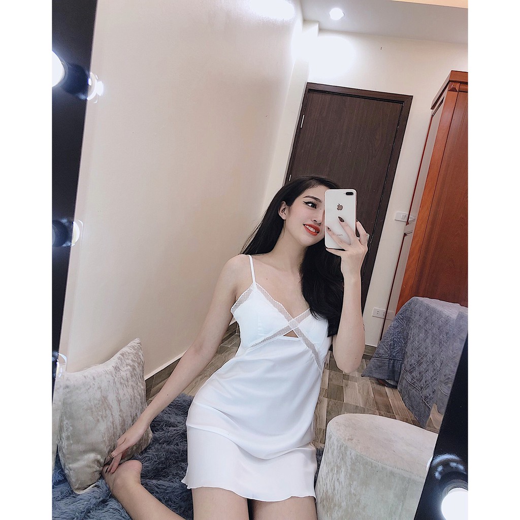 Váy ngủ lụa cao cấp sexy - VN087T | BigBuy360 - bigbuy360.vn