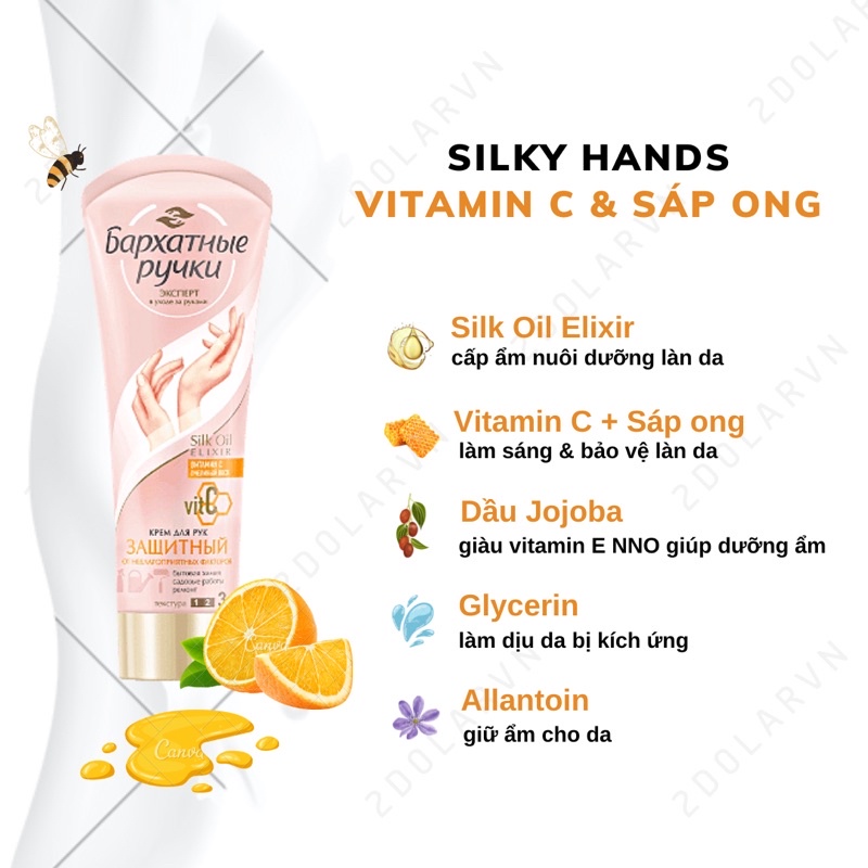 Kem Dưỡng Da Tay Silky Hands Phục Hồi Và Làm Sáng Da