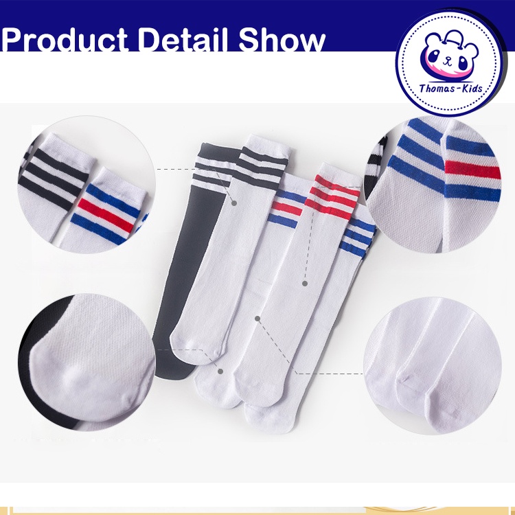 [THOMAS KIDS] Vớ Cotton Dài Đến Đầu Gối Phong Cách Công Chúa Dành Cho Bé Gái 3-12 Tuổi