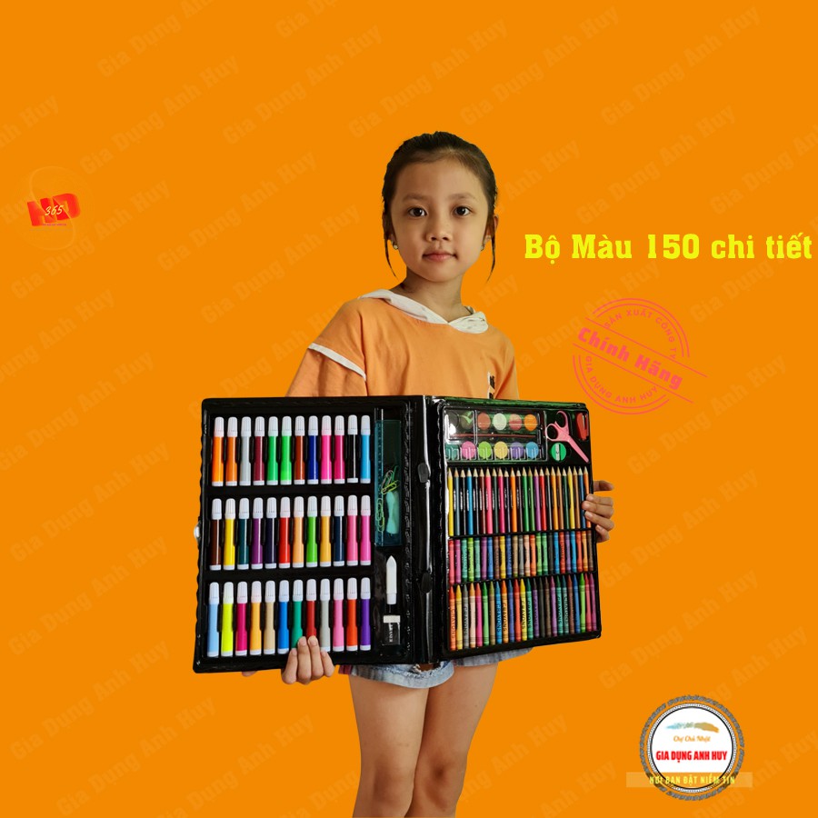 Combo Bộ màu 150 chi tiết dùng để tặng quà hay cho các cháu nhỏ trải nghiệm - HM02