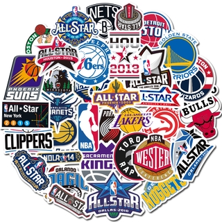 Bộ 50 Sticker Logo Đội Bóng Rổ Nba Dán Trang Trí