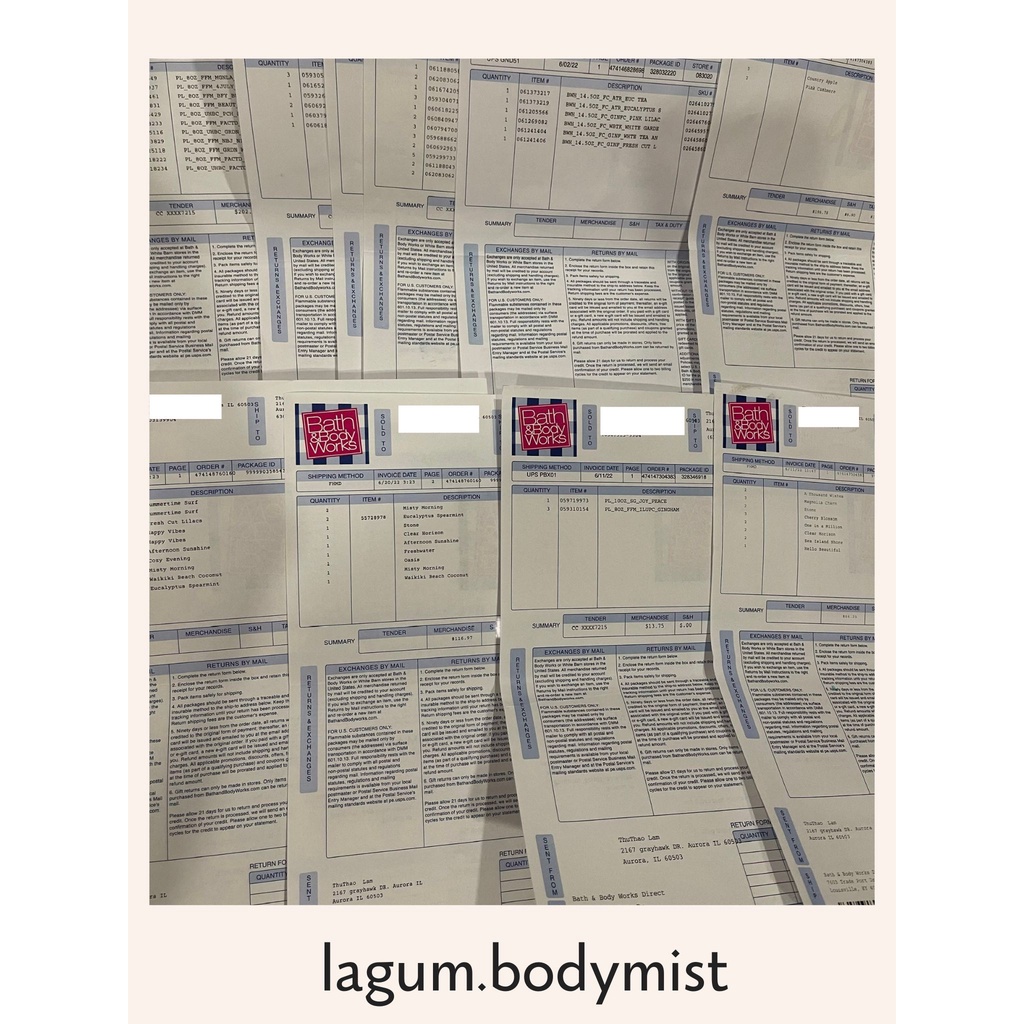 Bodymist Xịt Thơm - Bathandbodyworks 35 mùi Bestseller
