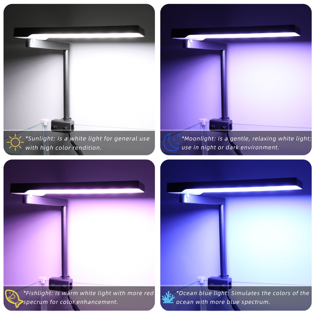 Đèn LED Nano 15W Điều Khiển Ứng Dụng Thông Minh Cho Bể Cá