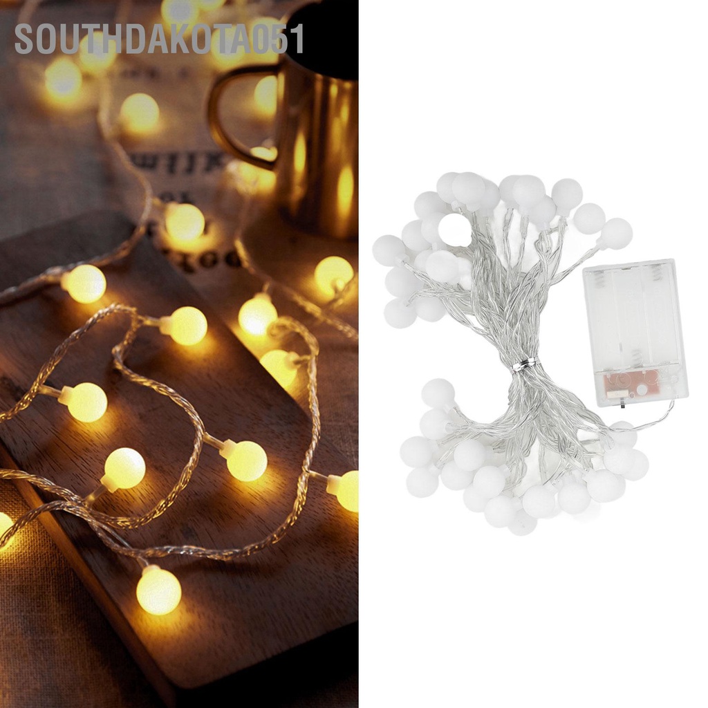 Dây đèn led trang trí hình trái cherry tròn màu vàng 6m dành cho cắm trại