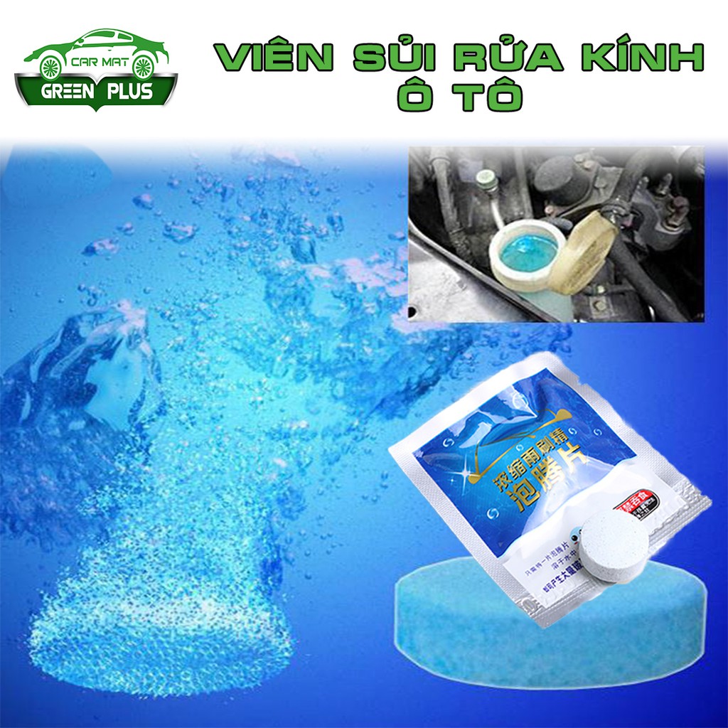 [Siêu rẻ chỉ 1k] Viên sủi tẩy rửa kính ô tô, rửa sạch bụi bẩn, bảo vệ kính lái, gạt mưa