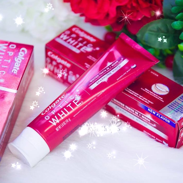 Kem đánh răng Colgate optic white 141g nhập khẩu mỹ