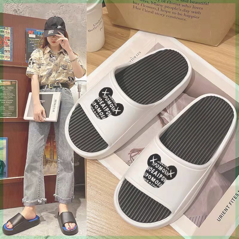 Dép nữ siêu nhẹ mát xa chân đế cao 4cm 3 màu hot trend 2022 - Ahri.Sneaker