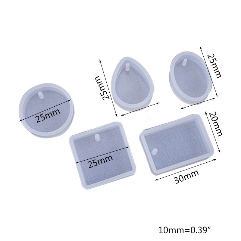 Set 10 Khuôn Silicone Làm Mặt Trang Sức