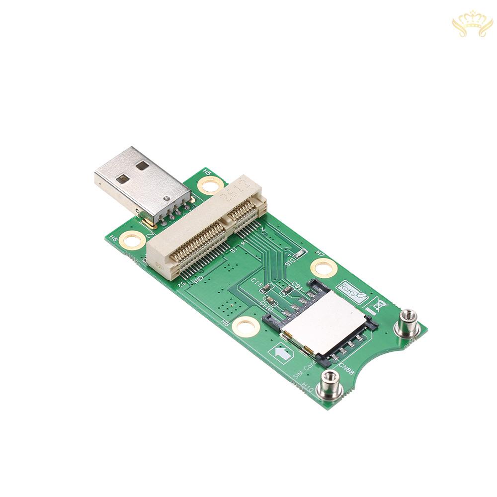 New  Mini PCI-E to USB with SIM Card WWAN Adapter Card 3G/4G Module