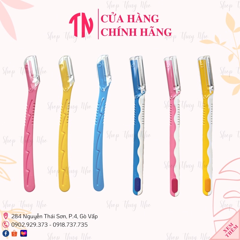 Dao cạo chân mày, dao cạo lông mặt Nhật Bản cán nhựa cao cấp