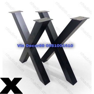 CHÂN BÀN SẮT HỘP 40X40(1Li) 1 Bộ 2 Chân Cao 73~75vm