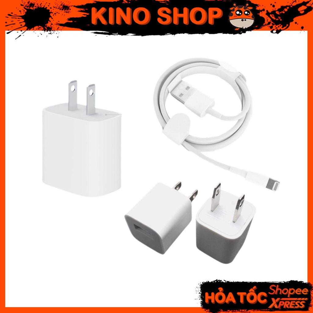 Bộ củ sạc cáp sạc nhanh IP5/5s/6/6s/6plus/7,7Plus,X,Xs,XSMax/11/12/11Pro/11Promax/12 Promax Typec 5w 20w