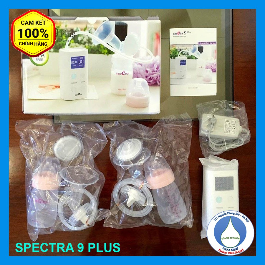 Máy hút điện đôi có pin sạc Spectra 9plus (Tặng áo hút, cọ dây mhs)
