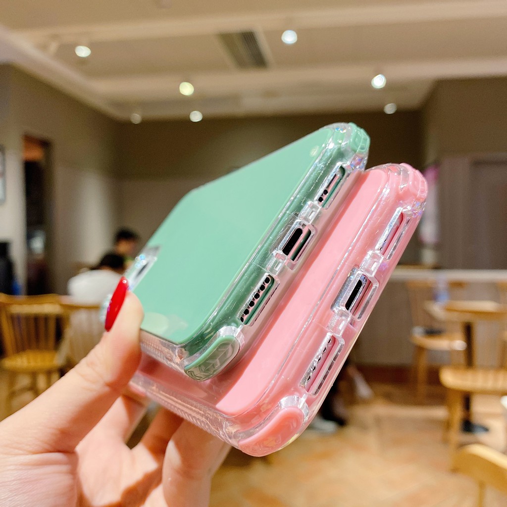Ốp lưng Nhựa Tpu Chống Giảm Va Đập Màu Trơn Thời Trang Cho Iphone 6 7 8 Plus 11 13 Pro X Xr Xs Max 13 11 12 Pro Max Ốp Điện Thoại iPhone