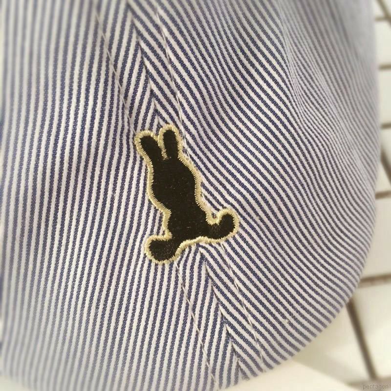 Mũ nồi cho bé trai  họa tiết thỏ xinh xắn - Mũ beret phong cách Hàn Quốc vòng đầu từ 44-50cm