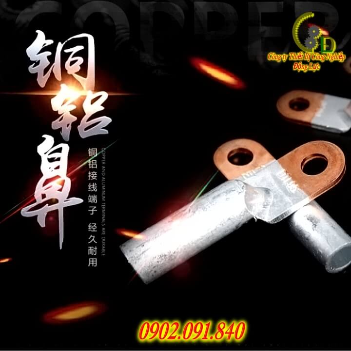 Đầu cos đồng nhôm 1 lỗ  đầu cốt bấm dây điện sử lý đồng nhôm DTL1-95