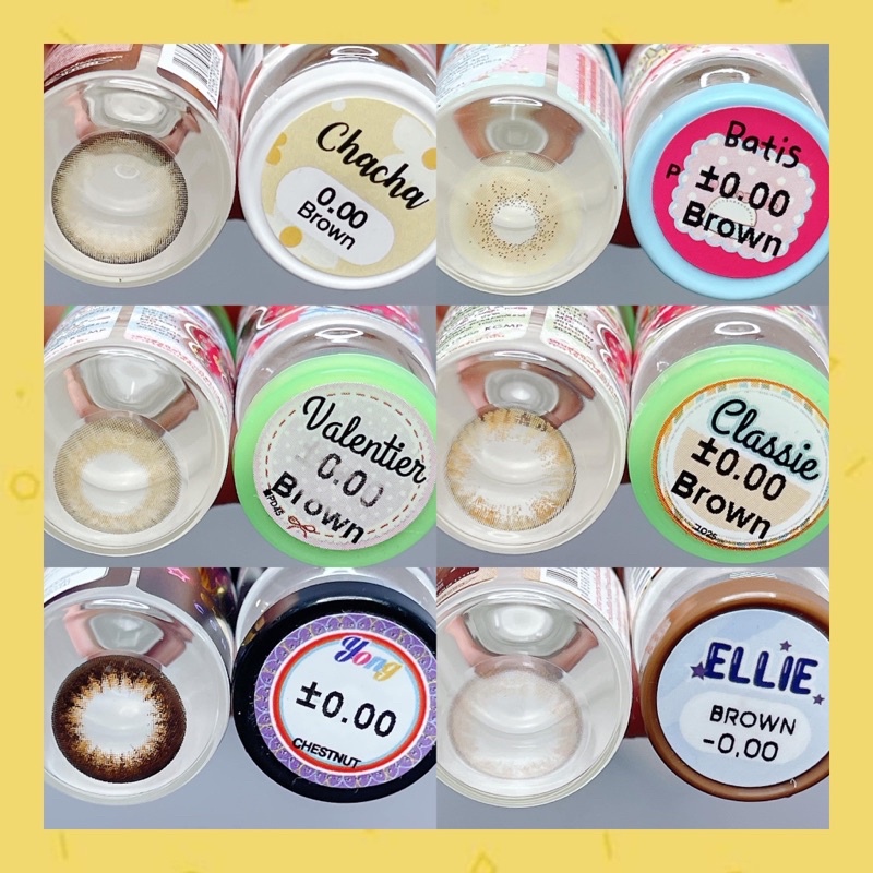 50 mẫu lens Nâu_Brown Hot size Giãn Vừa -Kính giãn tròng nâu Mới hất