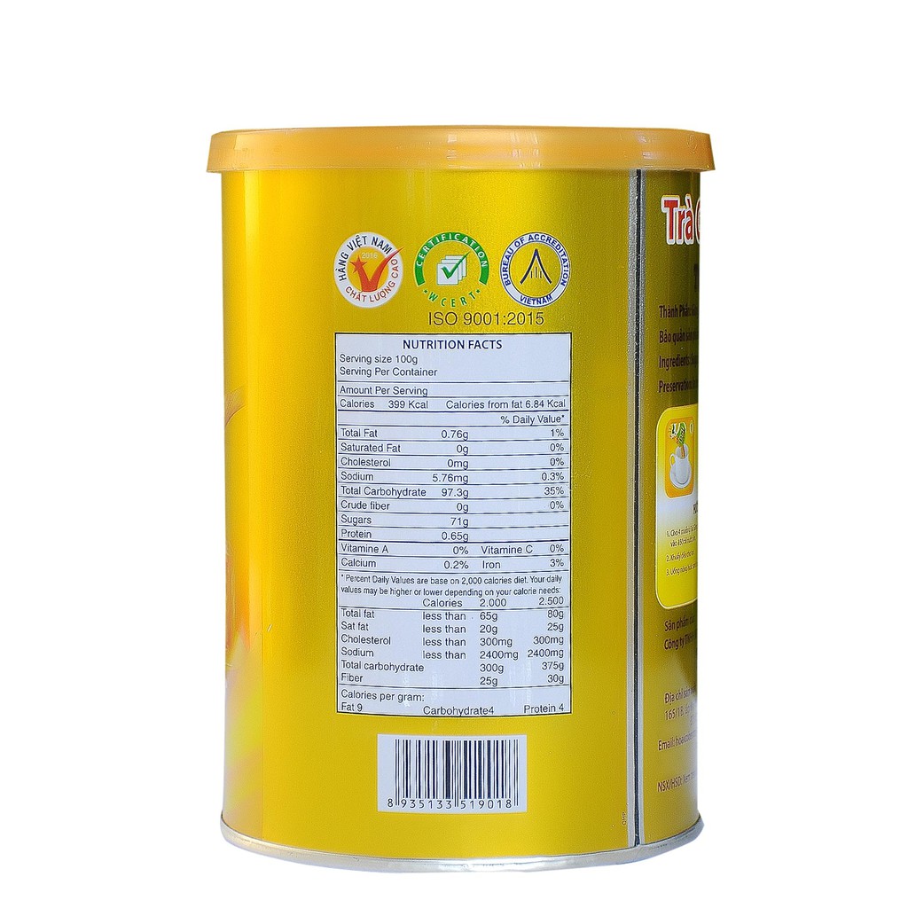 Trà gừng mật ong hòa tan Thanh Bình lon 400g